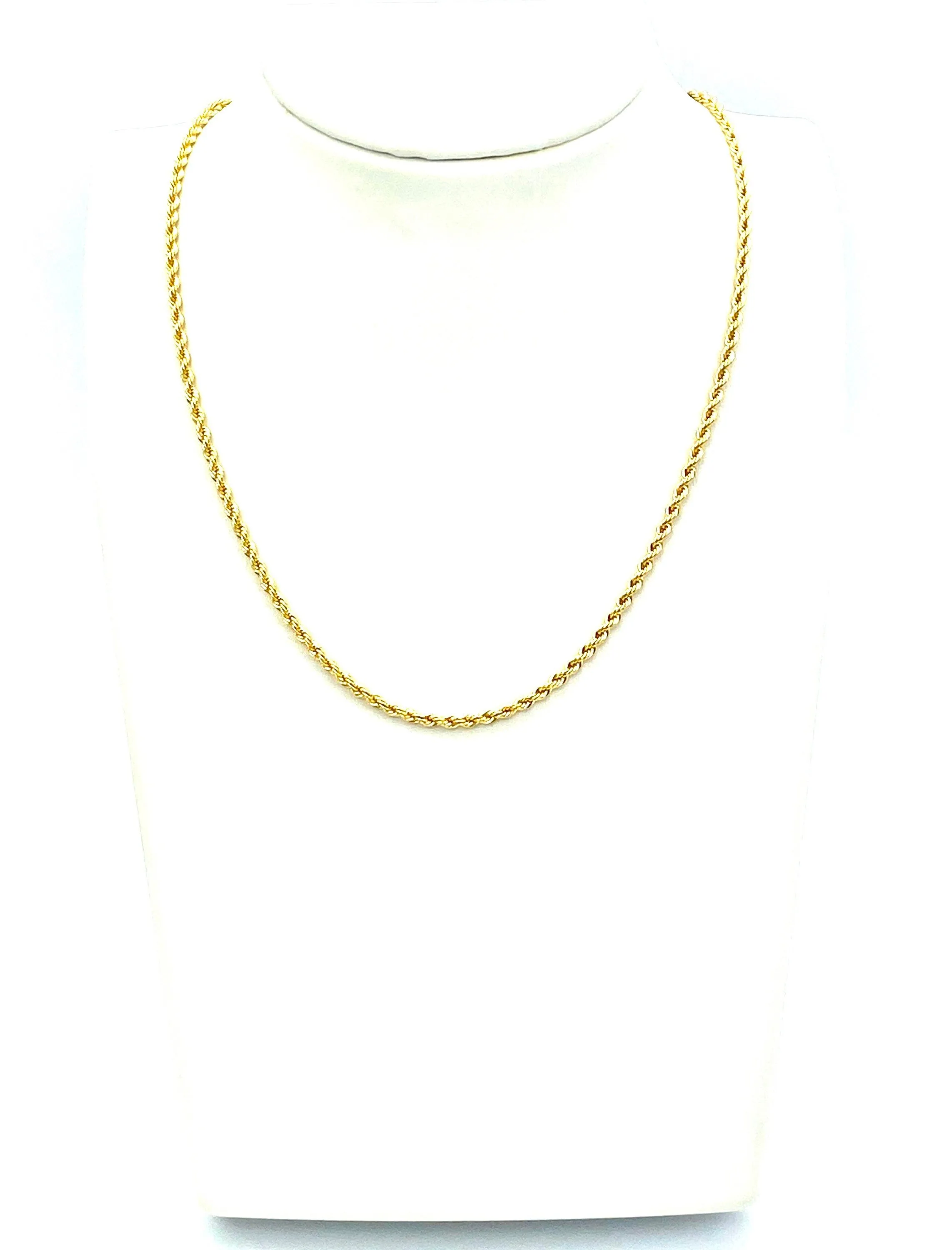 2.5mm French Rope Chain Necklace 16” 18” 20” 22” 24” , 14K Gold Filled