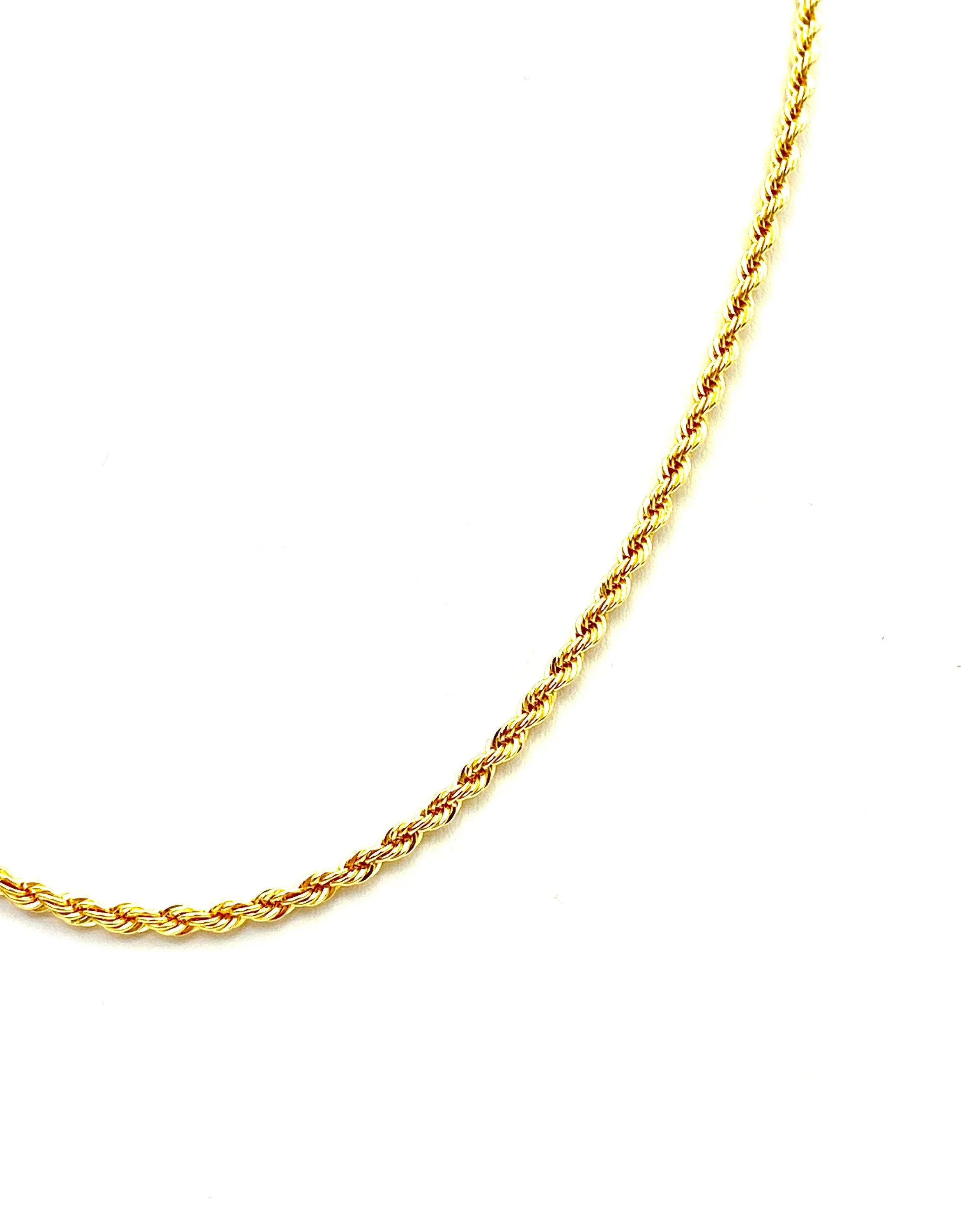 2.5mm French Rope Chain Necklace 16” 18” 20” 22” 24” , 14K Gold Filled