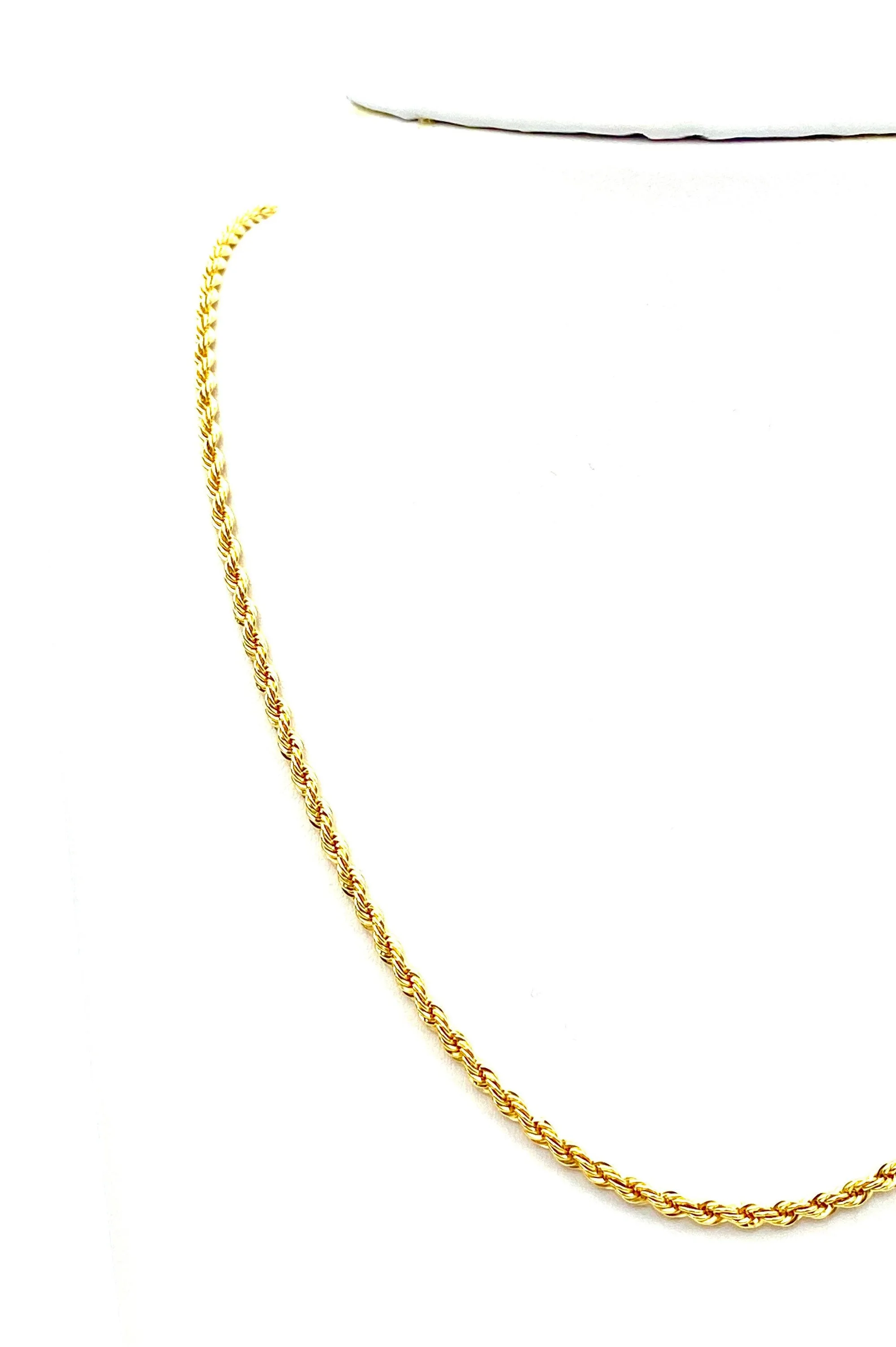 2.5mm French Rope Chain Necklace 16” 18” 20” 22” 24” , 14K Gold Filled