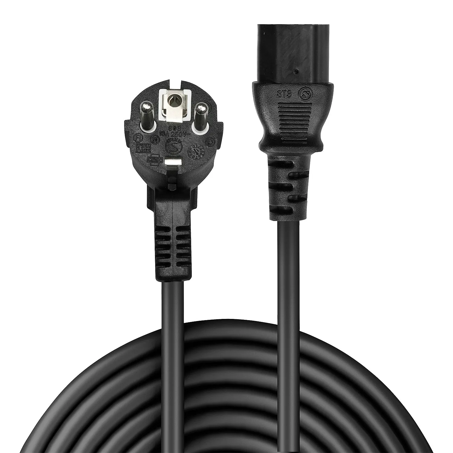 2M Schuko Angled To C13 Mains
