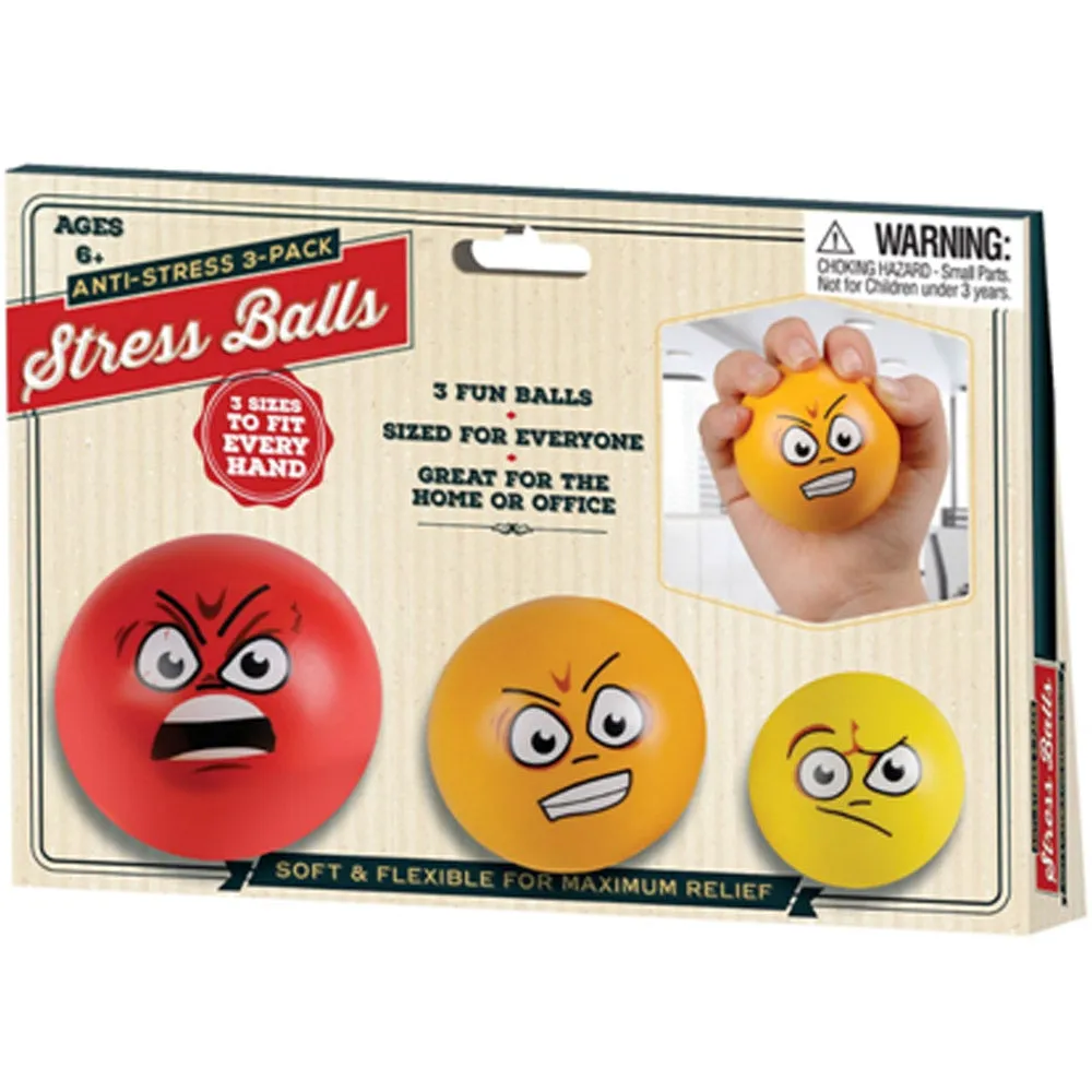 3X Stress Relief Balls Anger Management Squeeze Reliever Pain Anxiety Relief