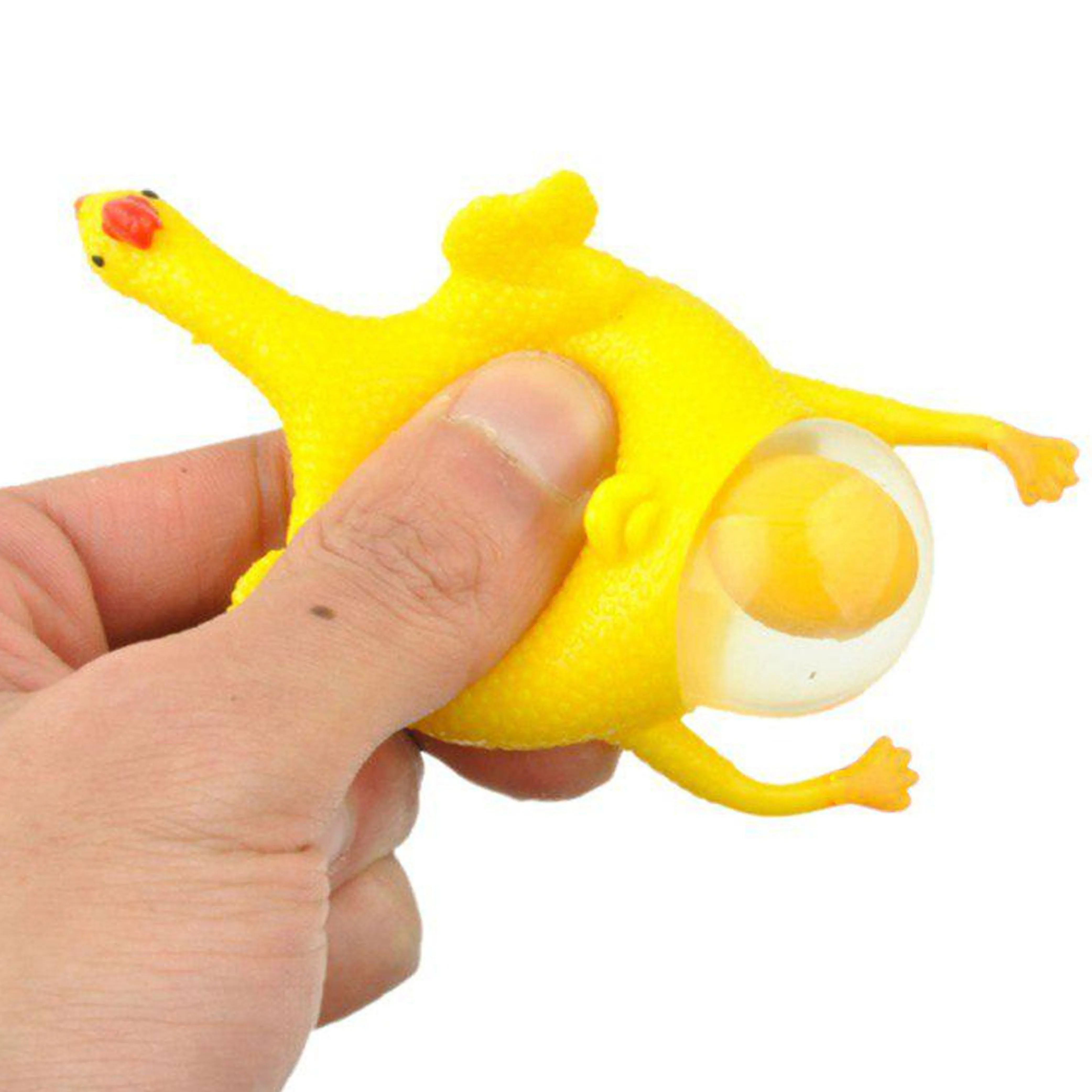 4 Pc Squeeze Stress Ball Anxiety Relief Fidget Toy Chicken Egg Yolk Hand Therapy