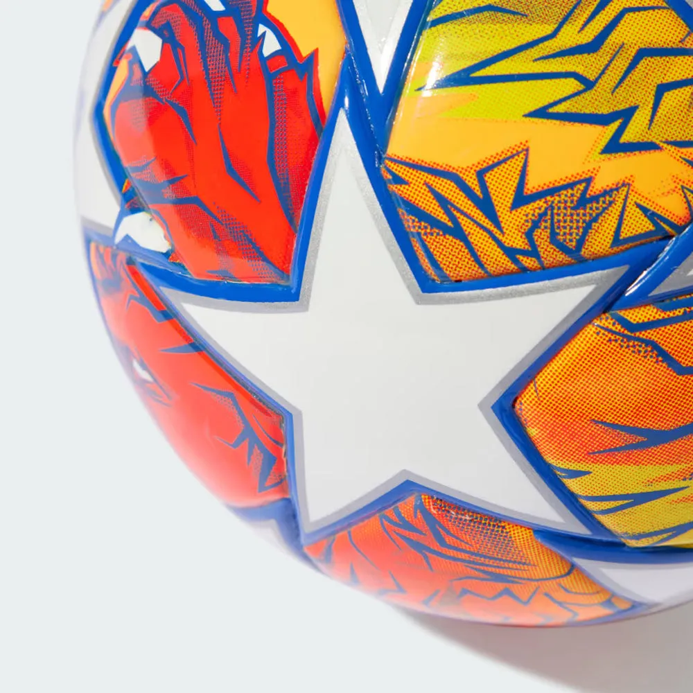 Adidas UCL Knockout Mini Football 23/24 (White/Glow Blue/Flash Orange)