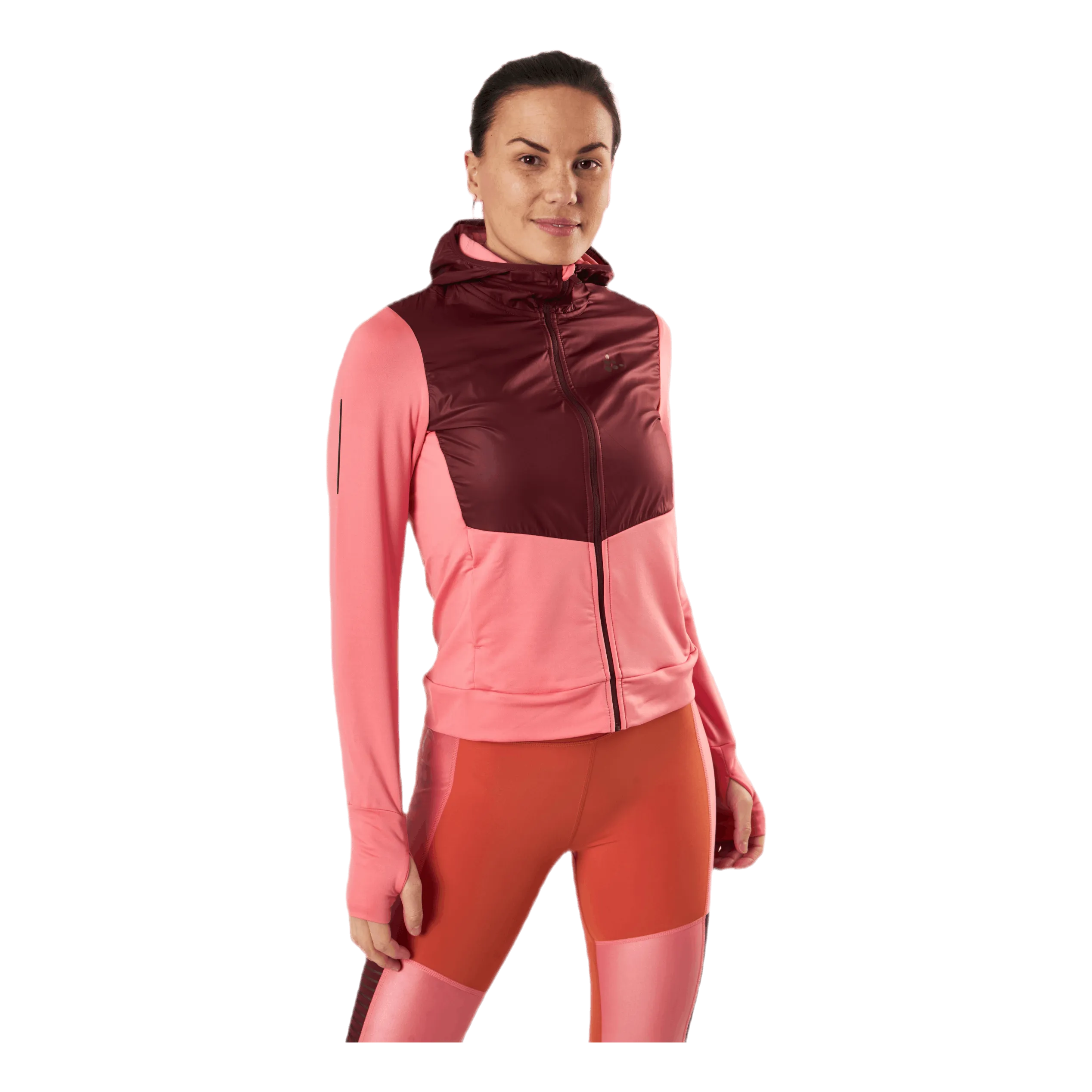 ADV Charge Jersey Hood Jkt Pink/Red