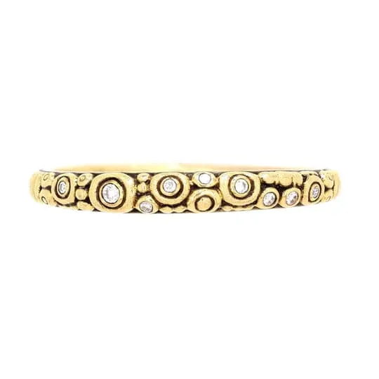 Alex Sepkus 18k Yellow Gold Circles Diamond Band