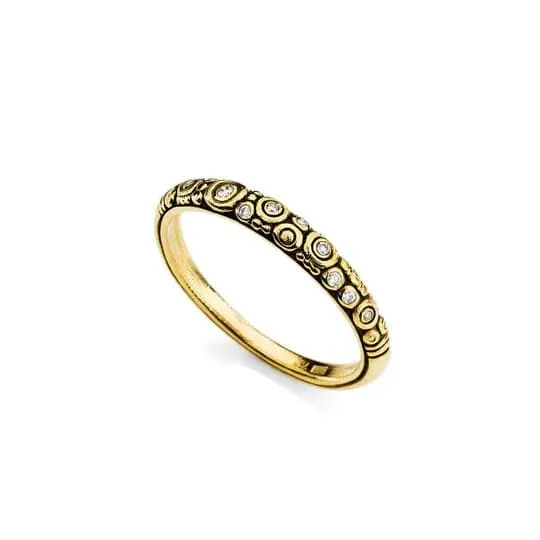 Alex Sepkus 18k Yellow Gold Circles Diamond Band