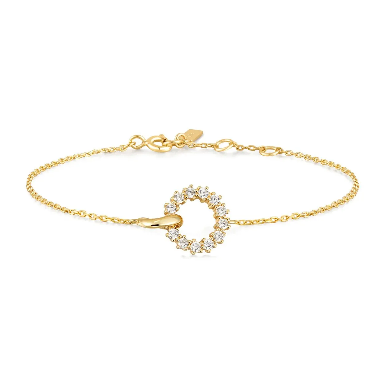 Ania Haie - Armband Gold Interlinked Circles Pav