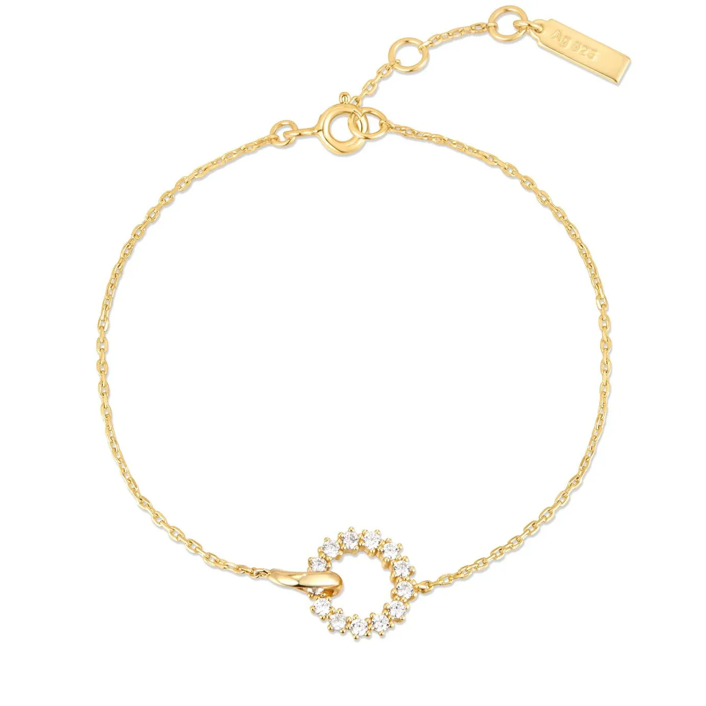 Ania Haie - Armband Gold Interlinked Circles Pav