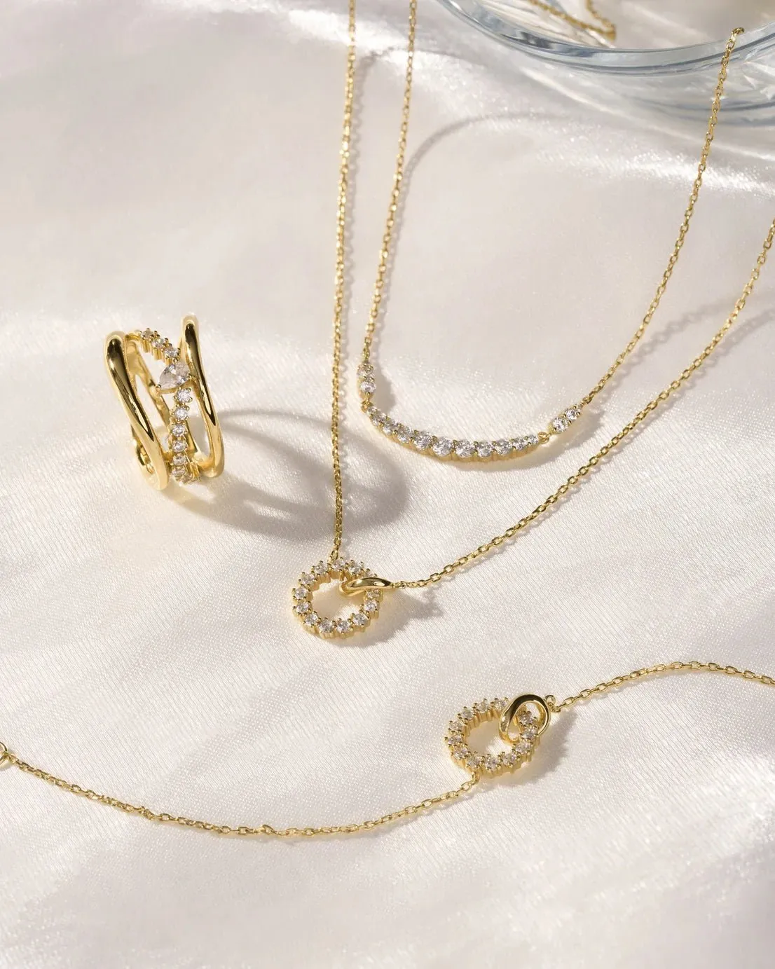 Ania Haie - Armband Gold Interlinked Circles Pav