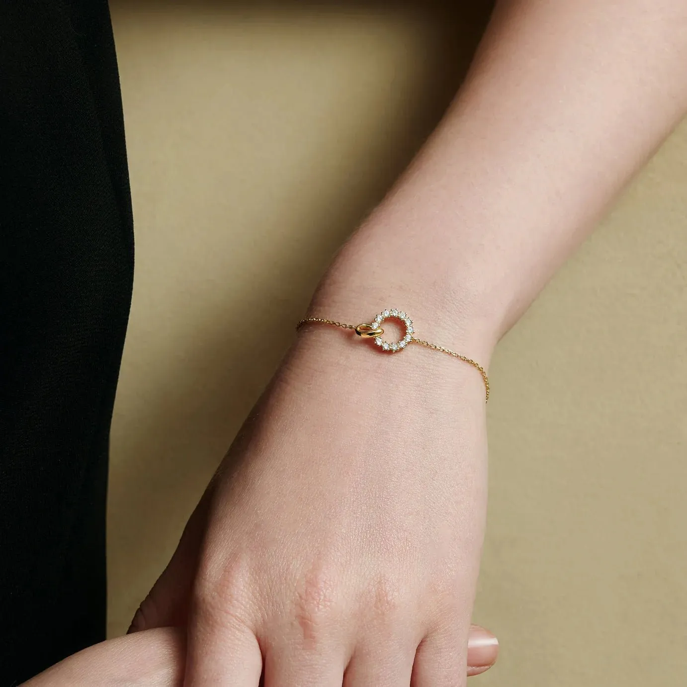 Ania Haie - Armband Gold Interlinked Circles Pav