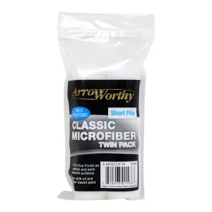 Arroworthy Classic Microfibre Mini Rod Style Short Pile (Pack of 2) 4" Roller