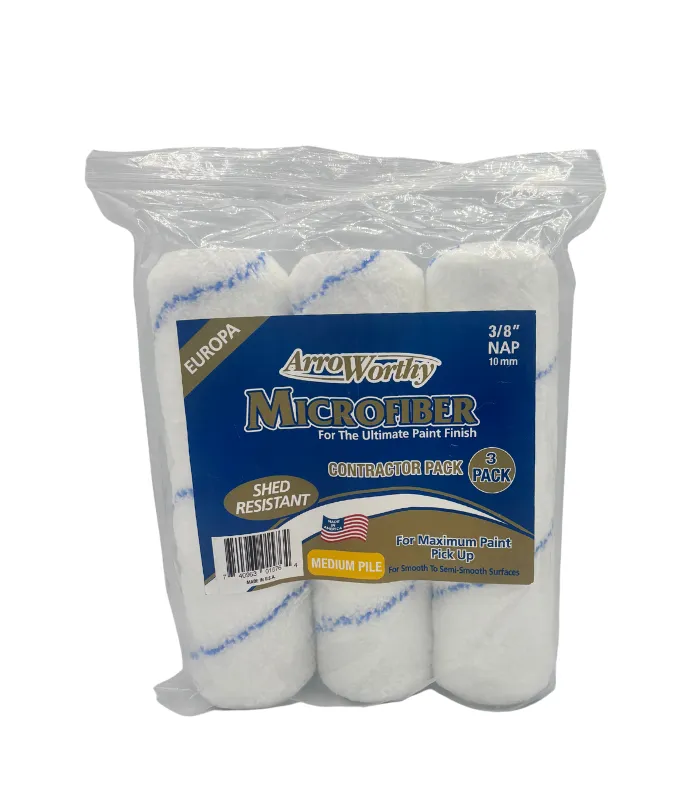 Arroworthy Microfiber Nap Jumbo Cage Roller Refill 3 Pack - 9 Inch