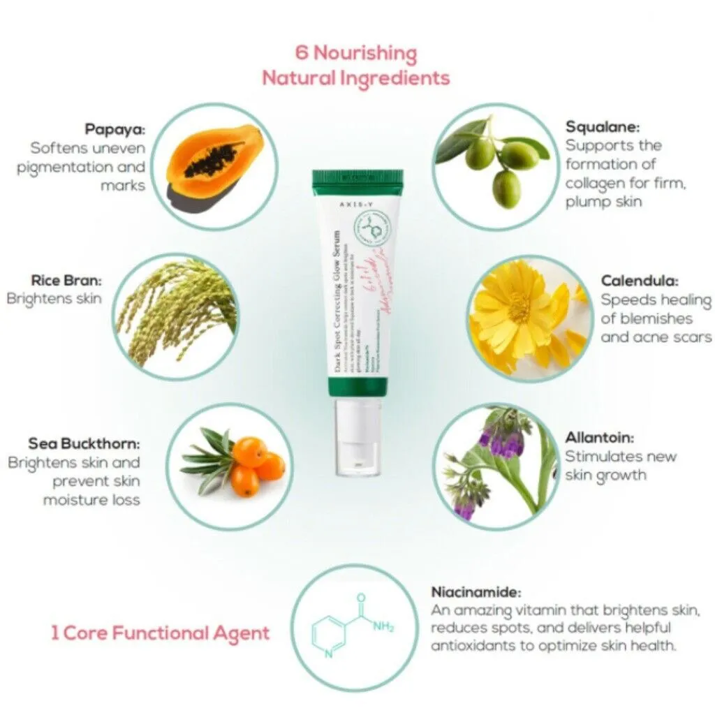 Axis-Y Dark Spot Correcting Brighten   Moisturize Glow Facial Serum 50ml