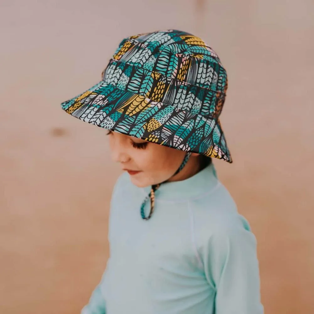 Bedhead Hats Surfboard Print Beach Bucket Hat with UPF 50  Sun Protection