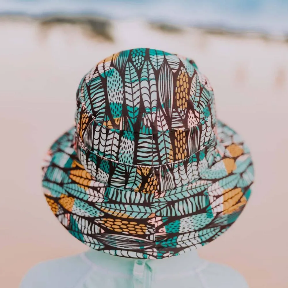 Bedhead Hats Surfboard Print Beach Bucket Hat with UPF 50  Sun Protection