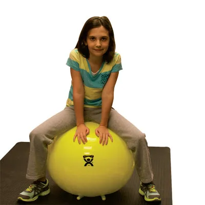 CanDo Inflatable Exercise Ball - with Stability Feet - Red - 30" (75 cm)
