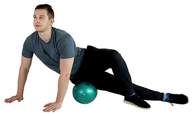 CanDo Inflatable Roller - Green - 7" x 17" - Round