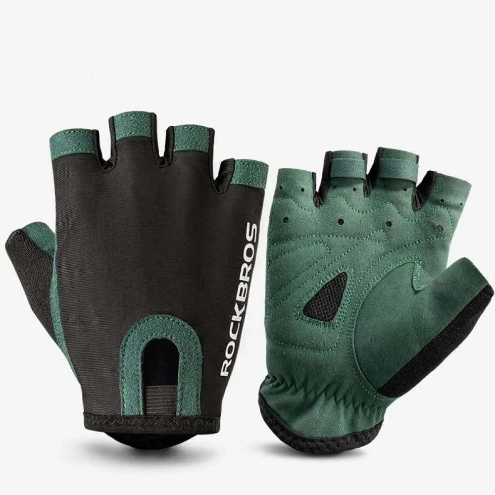 Cycling Gloves Breathable Sweat-wicking Net Bicycle Half Gloves Men