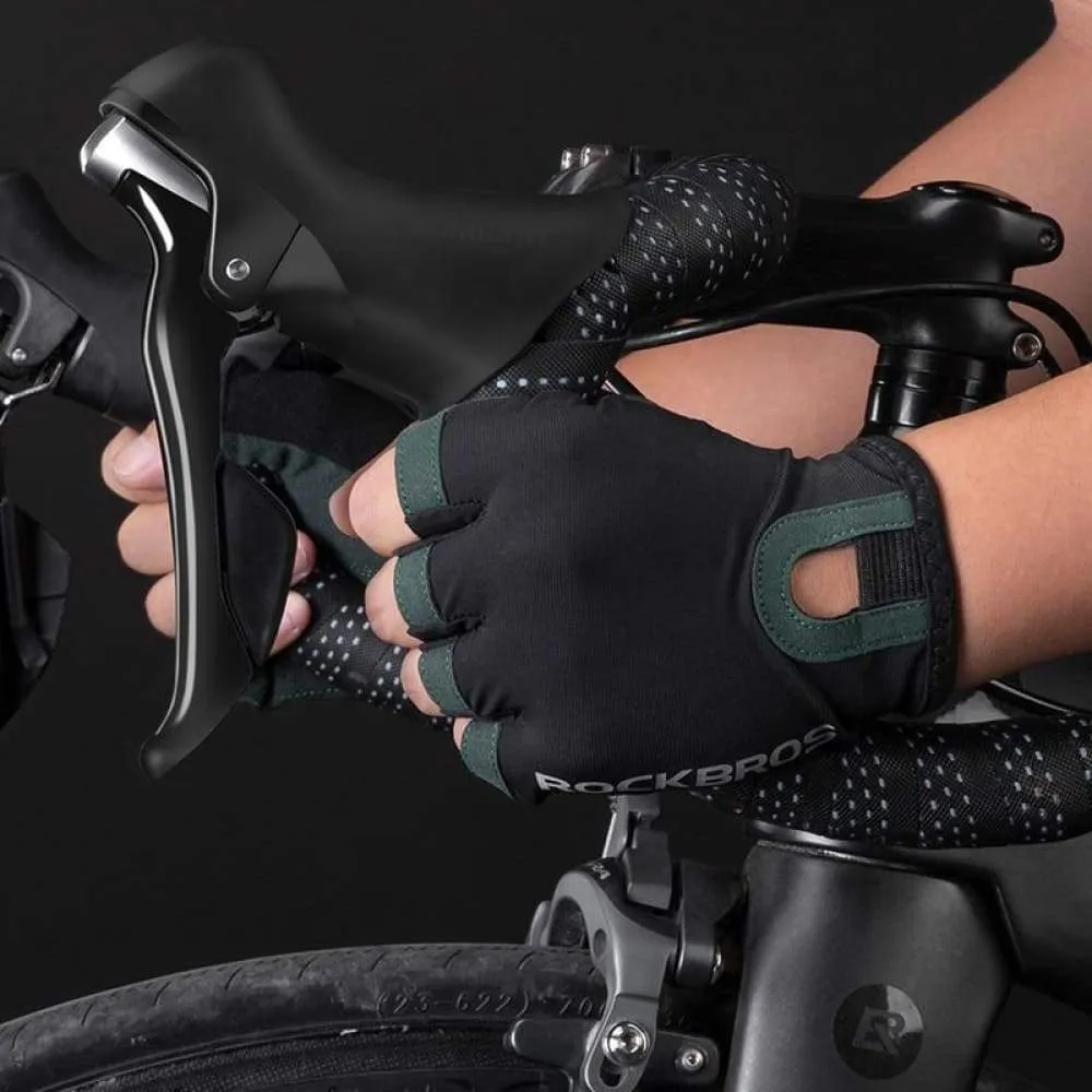 Cycling Gloves Breathable Sweat-wicking Net Bicycle Half Gloves Men