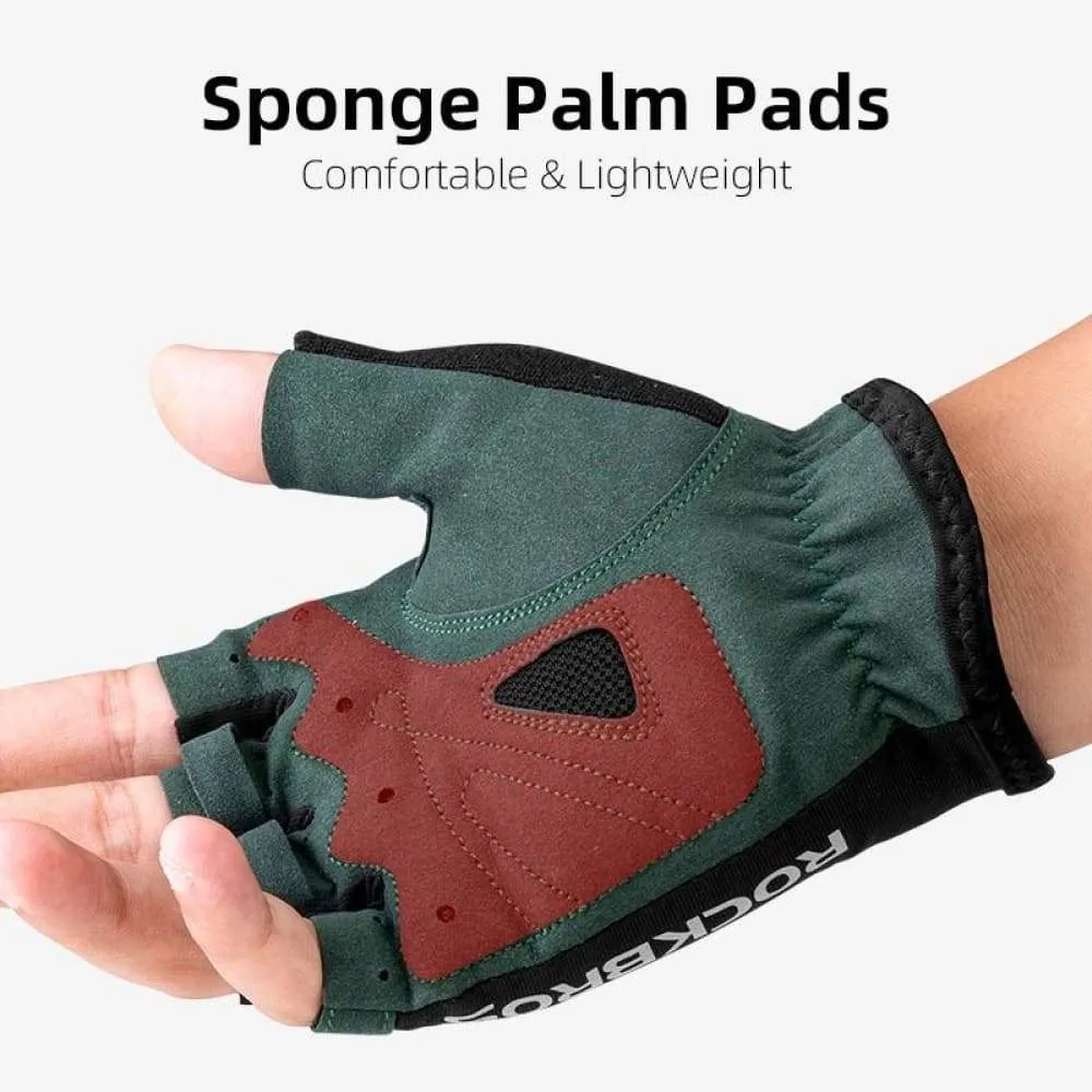 Cycling Gloves Breathable Sweat-wicking Net Bicycle Half Gloves Men