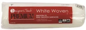 Designer Touch Premium Roller Cover White Woven 9 Inch  X 1/2 Inch  Nap