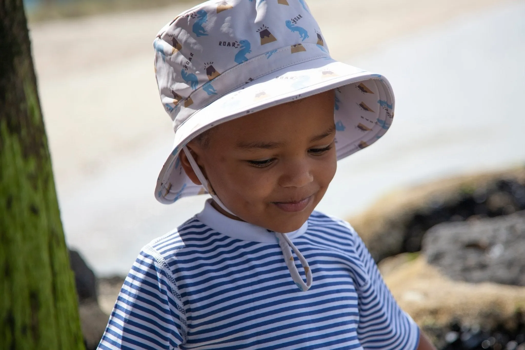 Dino-Roar Wide Brim Swim Bucket Hat