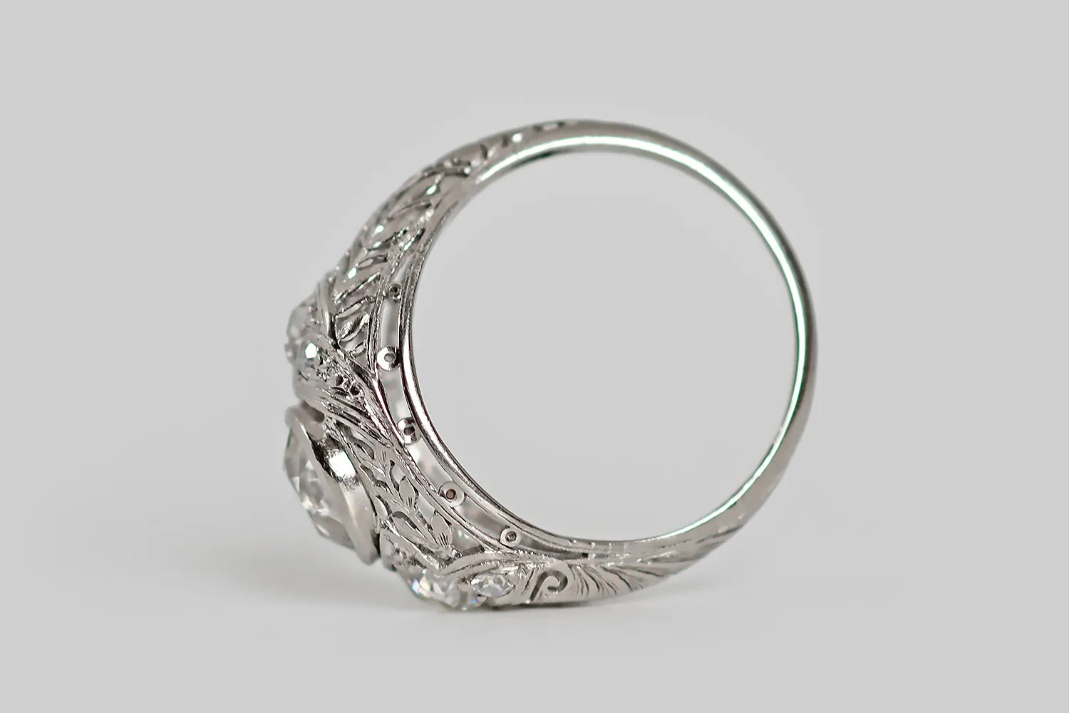 Early 20th Century Three Stone OMC Diamond Ring
