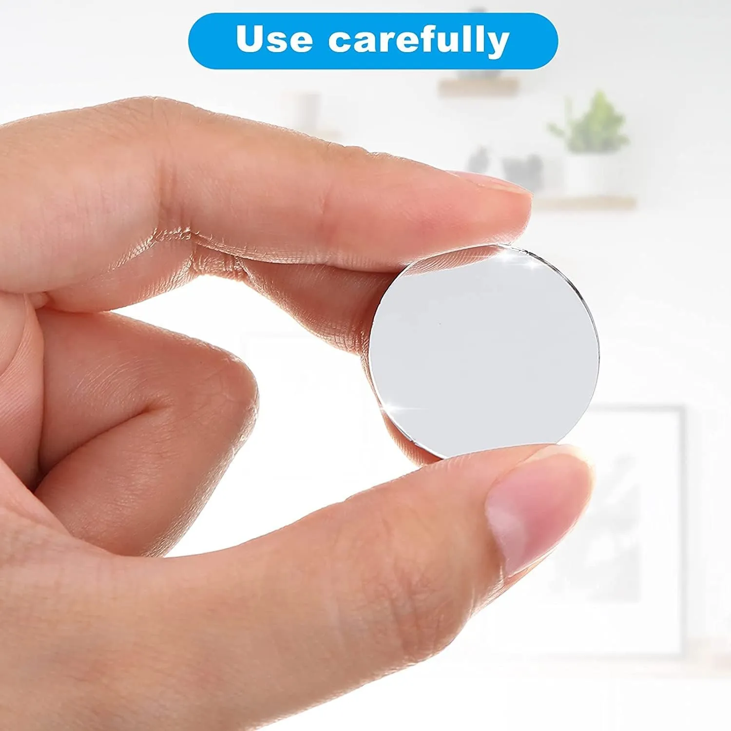 GOLDPADDY 1 Inch Small Round Glass Mirror Circles for Arts and Crafts Projects, Jwelery, Framing, Decoration (120 Pieces)