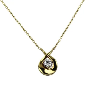 Hearts on Fire Estate 18K Yellow Gold Diamond Pendant Necklace