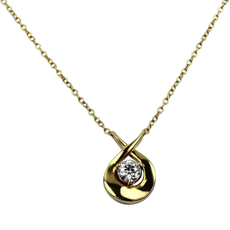 Hearts on Fire Estate 18K Yellow Gold Diamond Pendant Necklace