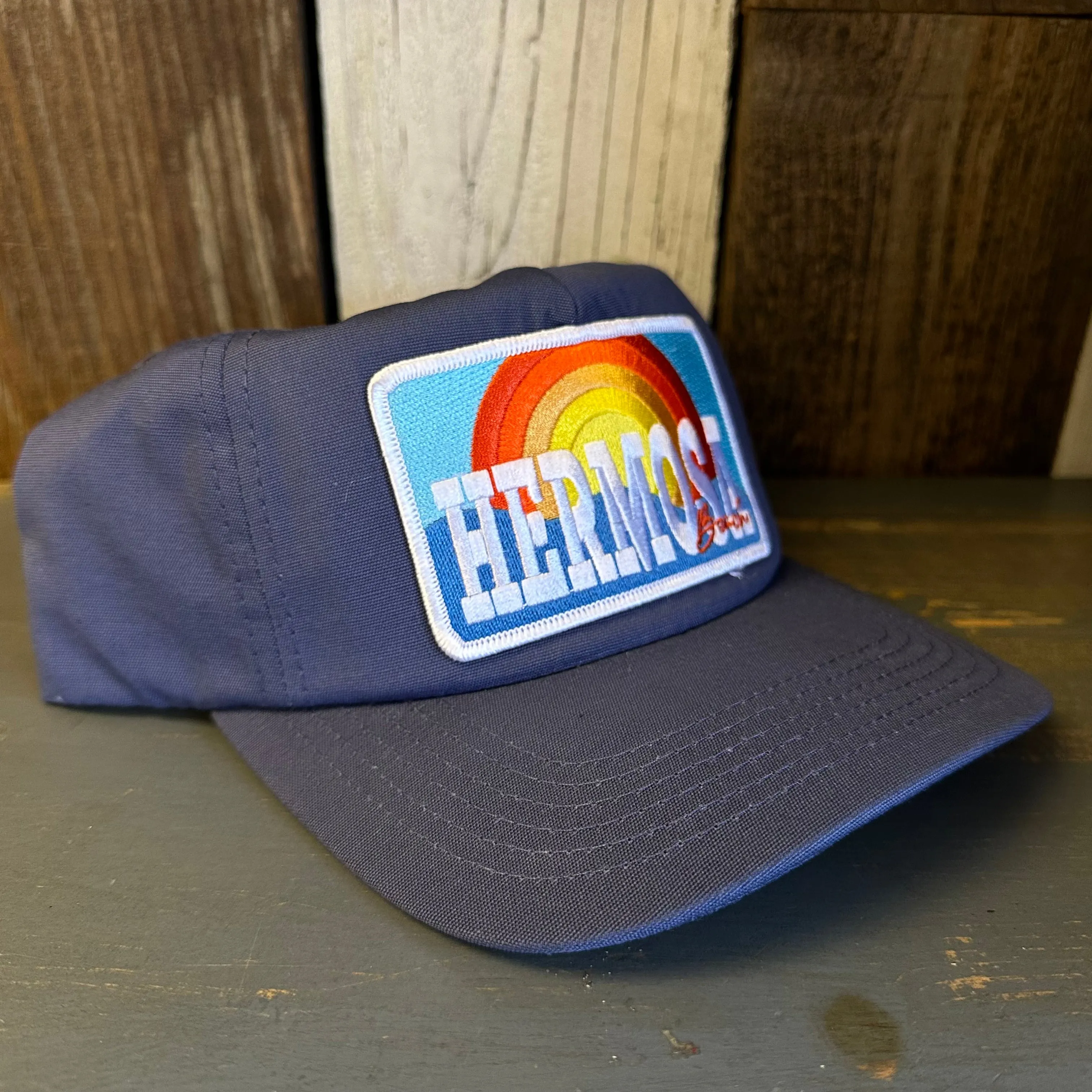 Hermosa Beach 72 & SUNNY - 5 Panel Hat - Dusty Blue