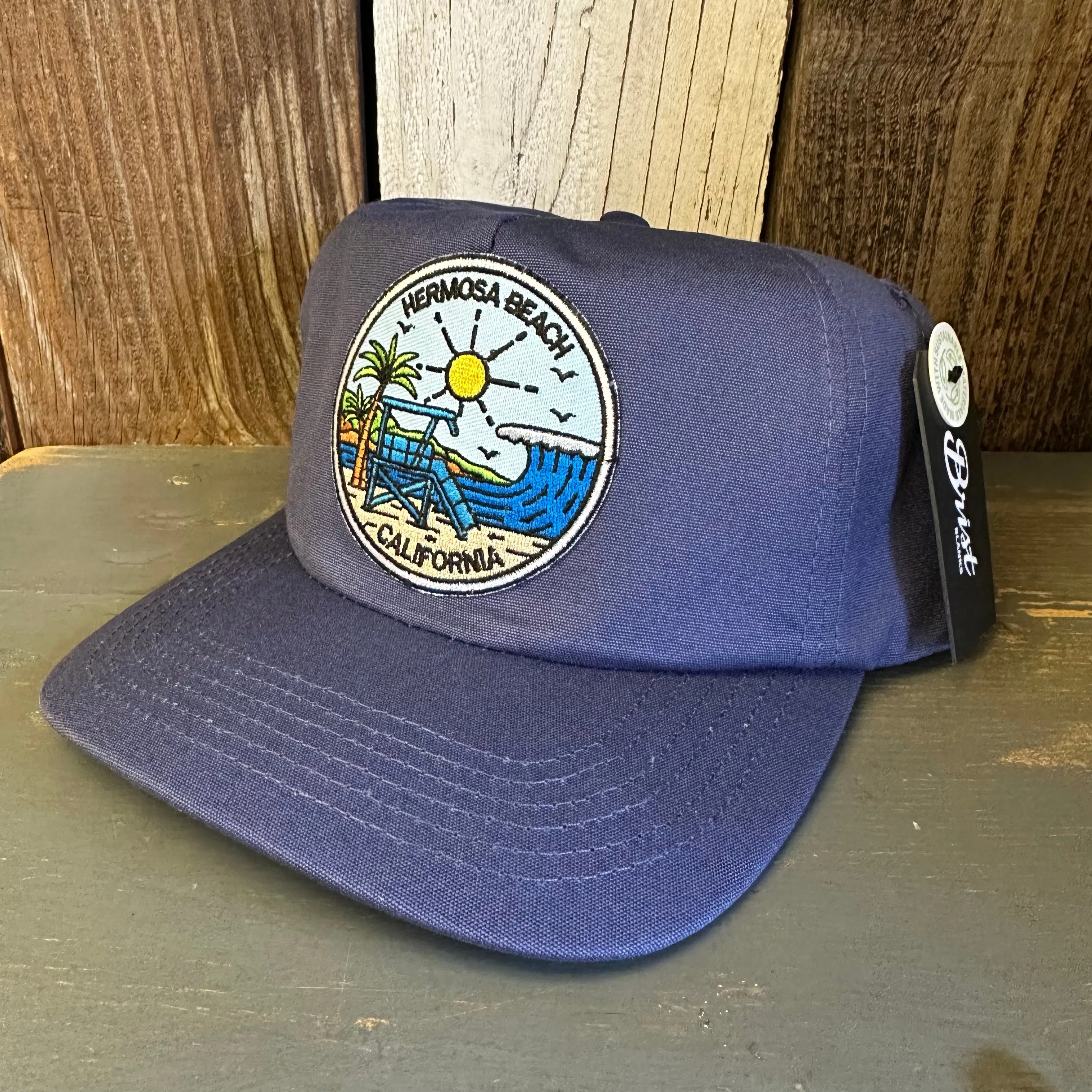 Hermosa Beach SHOREFRONT - 5 Panel Hat - Dusty Blue