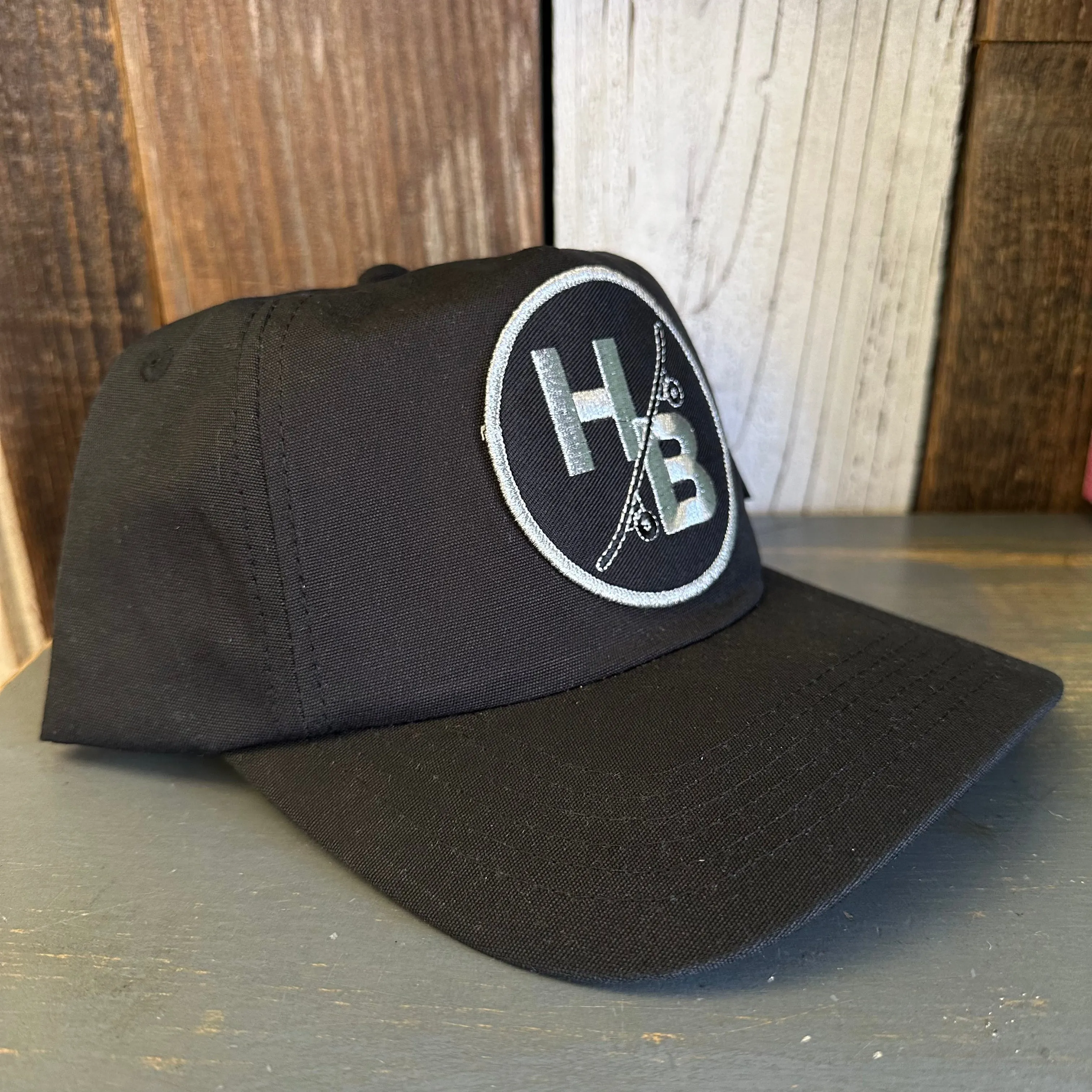 Hermosa Beach SKATEBOARDING WAS NEVER A CRIME :: HB SURFBOARD - 5 Panel Hat - Black