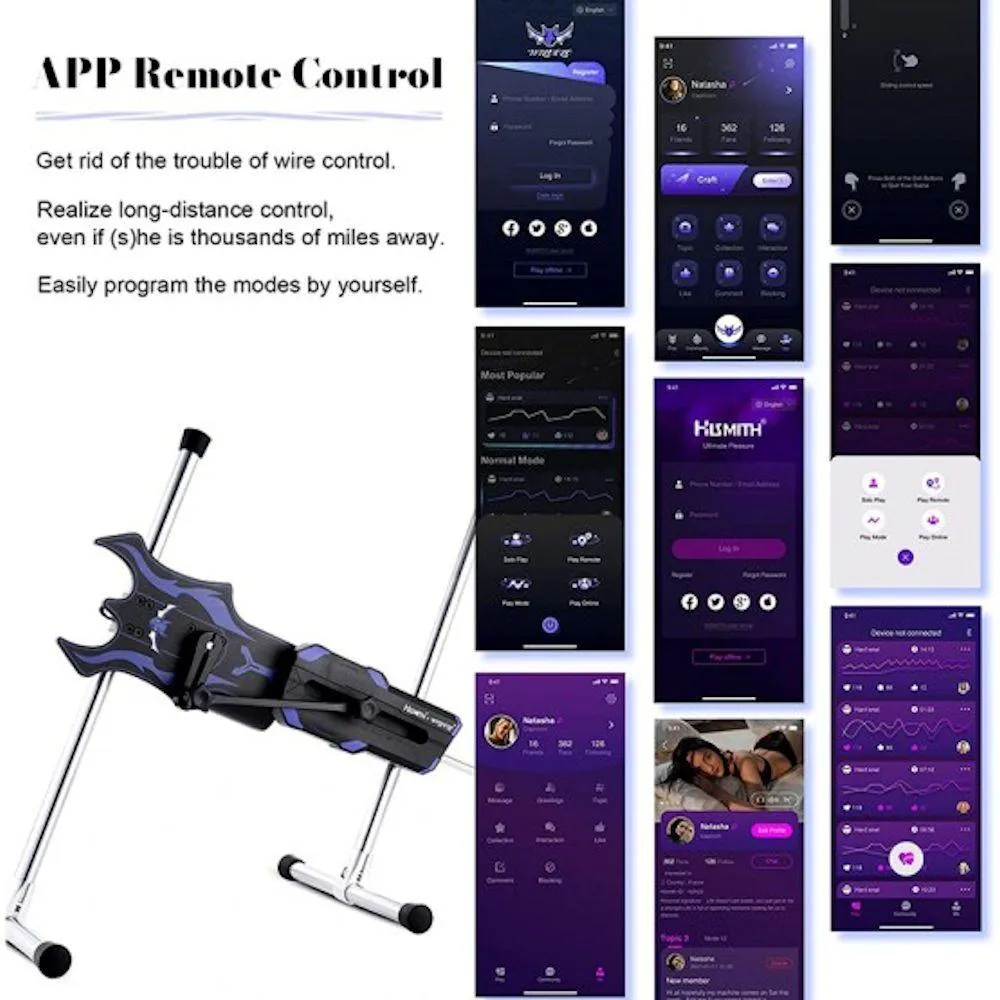 Hismith & Wildolo Intelligent APP Controlled Premium Sex Machine with KlicLok System