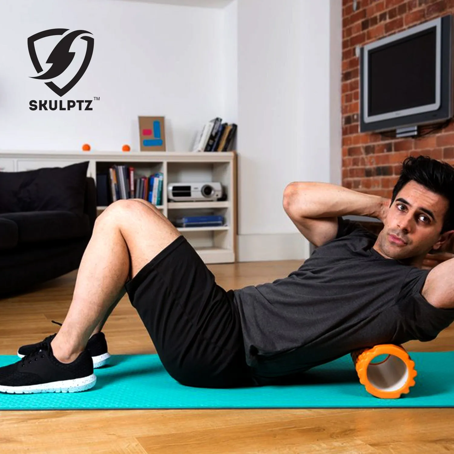 Hybrid Heavy Duty Foam Roller (Orange)