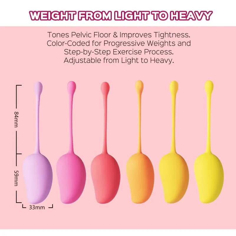 Mango - Tropical 6 Weighted Kegel Ball Exercise Set