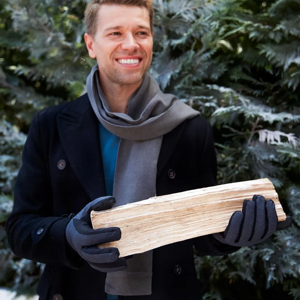 Men’s Nylon Gloves with Pieced Back