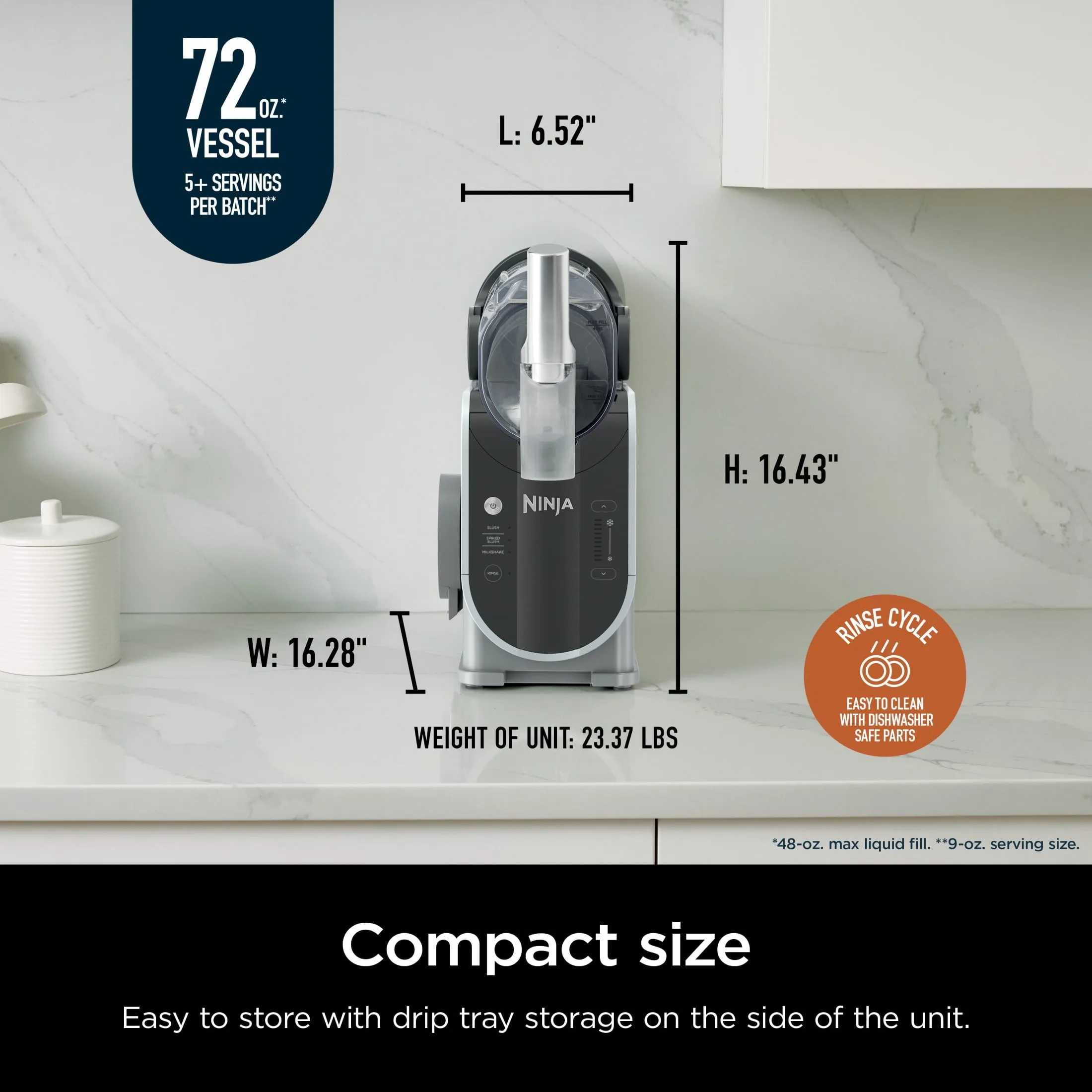 Ninja SLUSHi 3-in-1 72 oz Professional Frozen Drink Maker