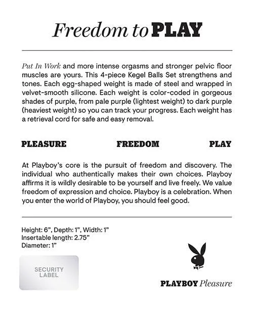 Playboy Pleasure Put In Work Kegel Set