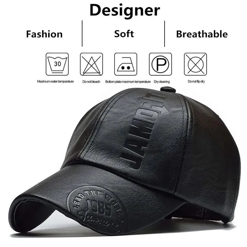 Pu Leather Letter Printing Baseball Ca