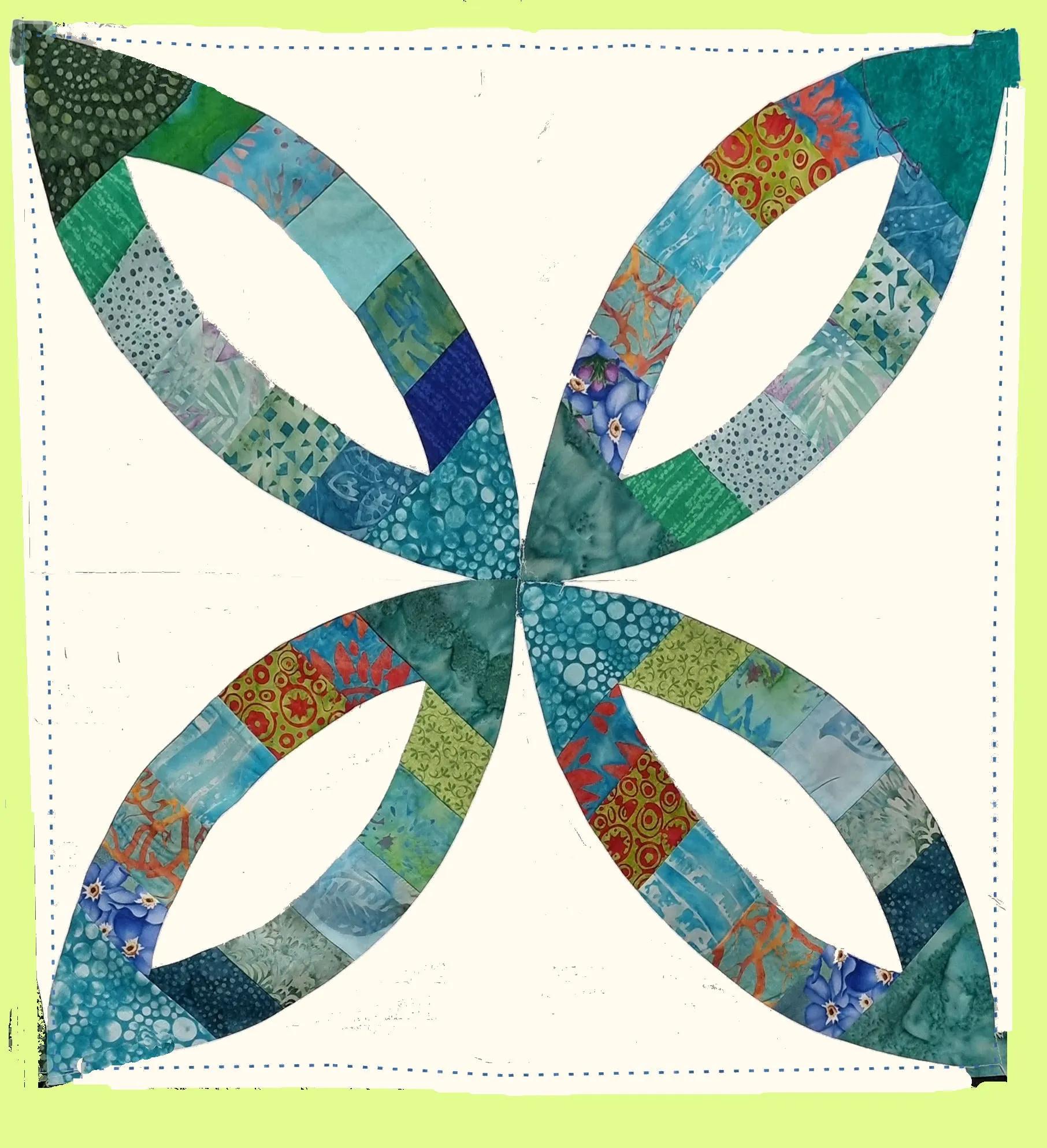 Rings of Engagement - 2 die set - 10" finished block - (20" full circle block)  6955 (A and B) - 2 mats included