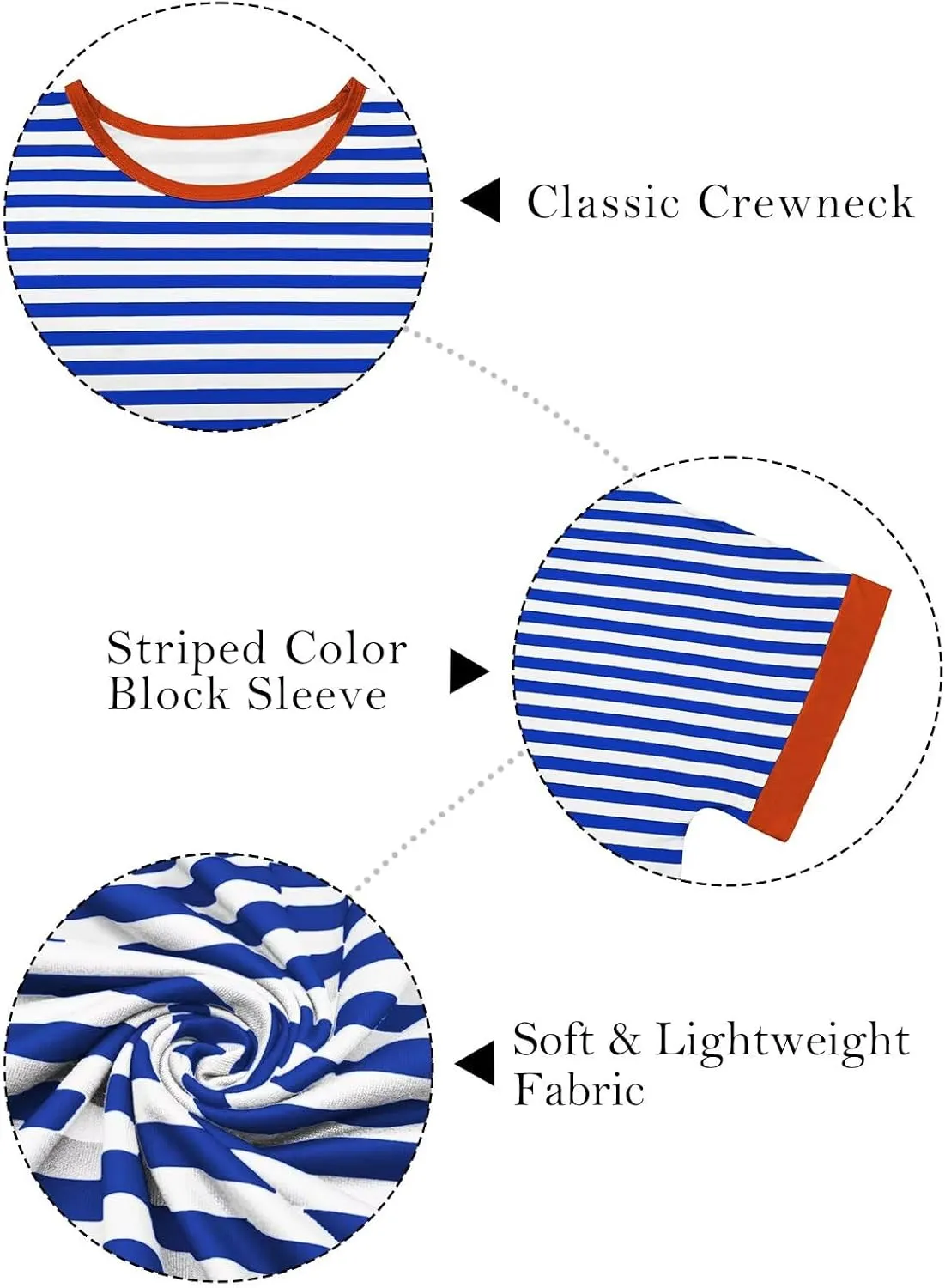 ROSRISS Womens-Plus-Size-Tops Summer Striped Short Sleeve Casual Crewneck Oversized T Shirts Trendy Color Block Basic Tunics