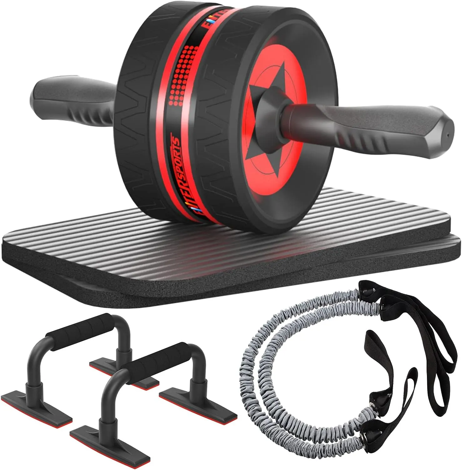 Roue Abdominale 6 en 1 avec Bande de Fitness - Maison | Fitnessterapy
