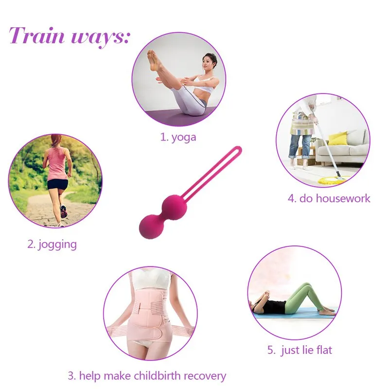 Smart Kegel Balls Vaginal Balls Muscle Tight Exercise Vibrator Vaginal Clit Massager Ben Wa Balls Sex Toys For Adults Women