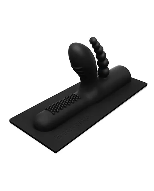 The Cowgirl Buckwild Silicone Sex Machine Attachment - Black