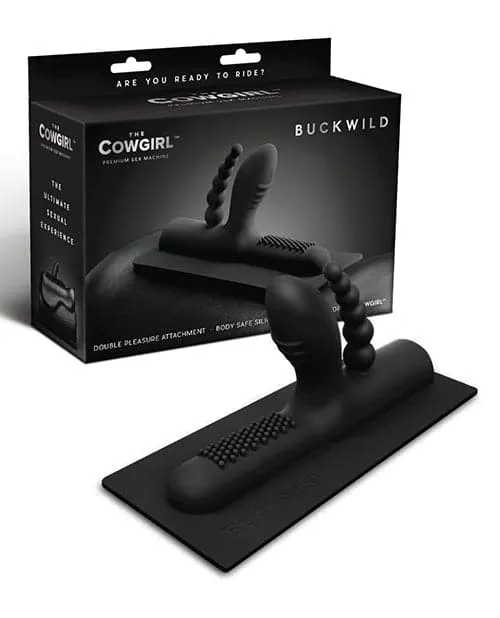 The Cowgirl Buckwild Silicone Sex Machine Attachment - Black