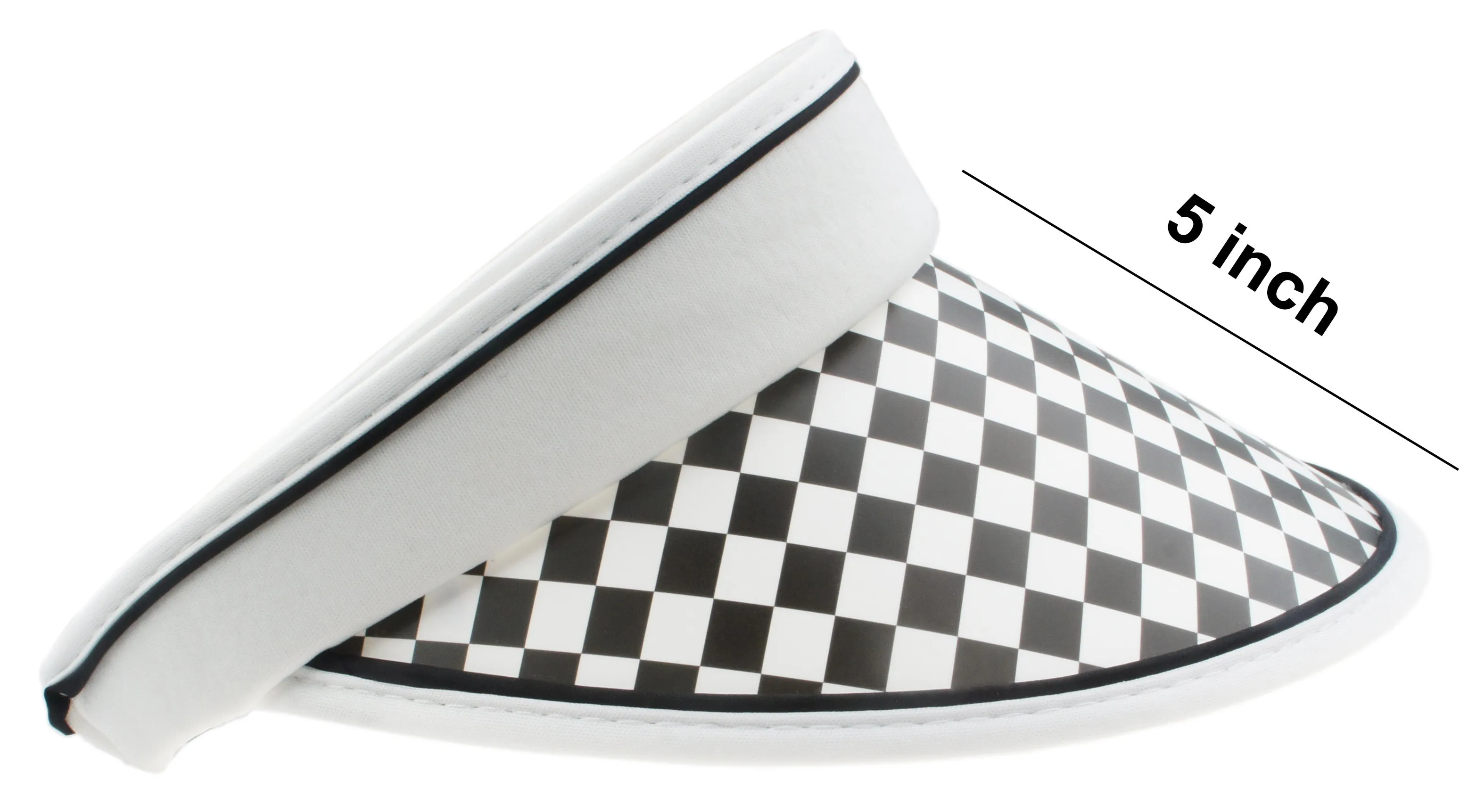 Women's Checkerboard Brim Sun Hats Golf Visor