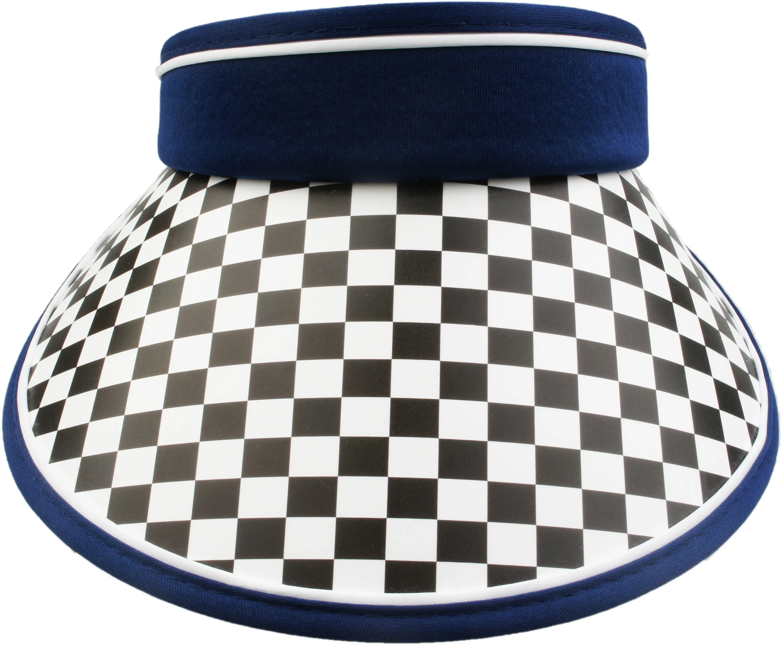Women's Checkerboard Brim Sun Hats Golf Visor