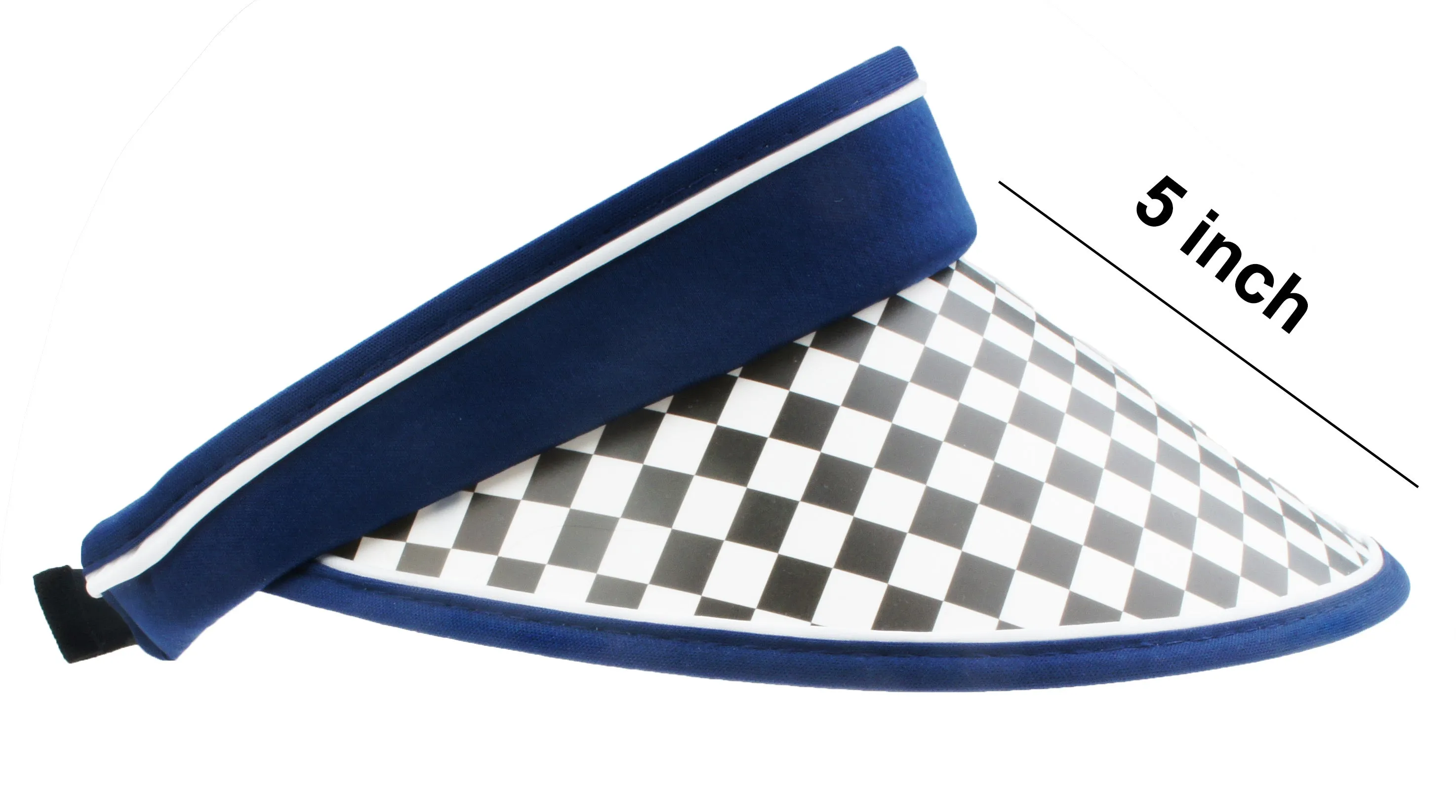 Women's Checkerboard Brim Sun Hats Golf Visor